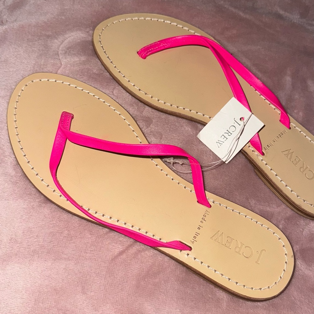 J. Crew Women's Neon Pink  Flip Flop Sandals